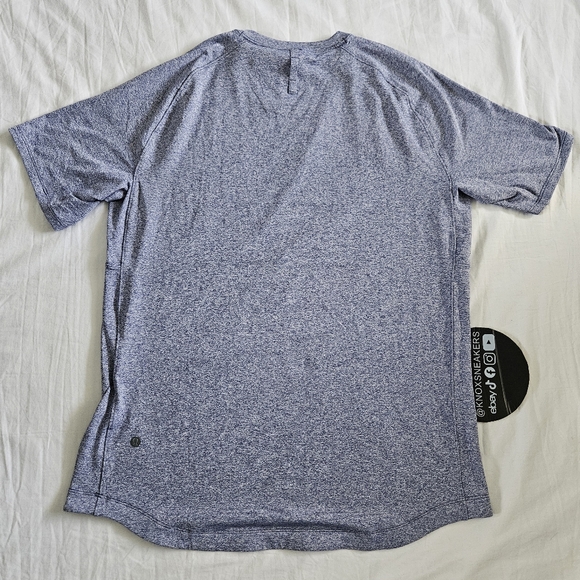 Lululemon License to Train Short Sleeve HOSB Heathered Blue Men's Size XLarge - Picture 4 of 7